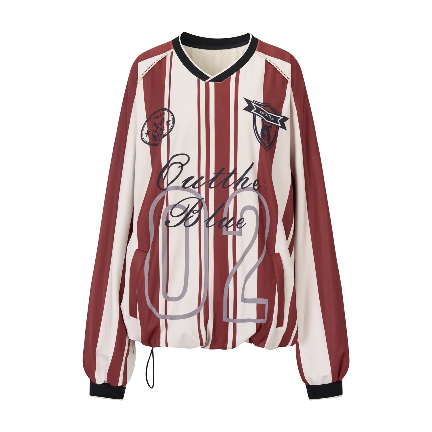 OuttheBlue_Vintage_Stripe_Cat_Emblem_Lace_Trim_Jersey_Tee_MISSTT