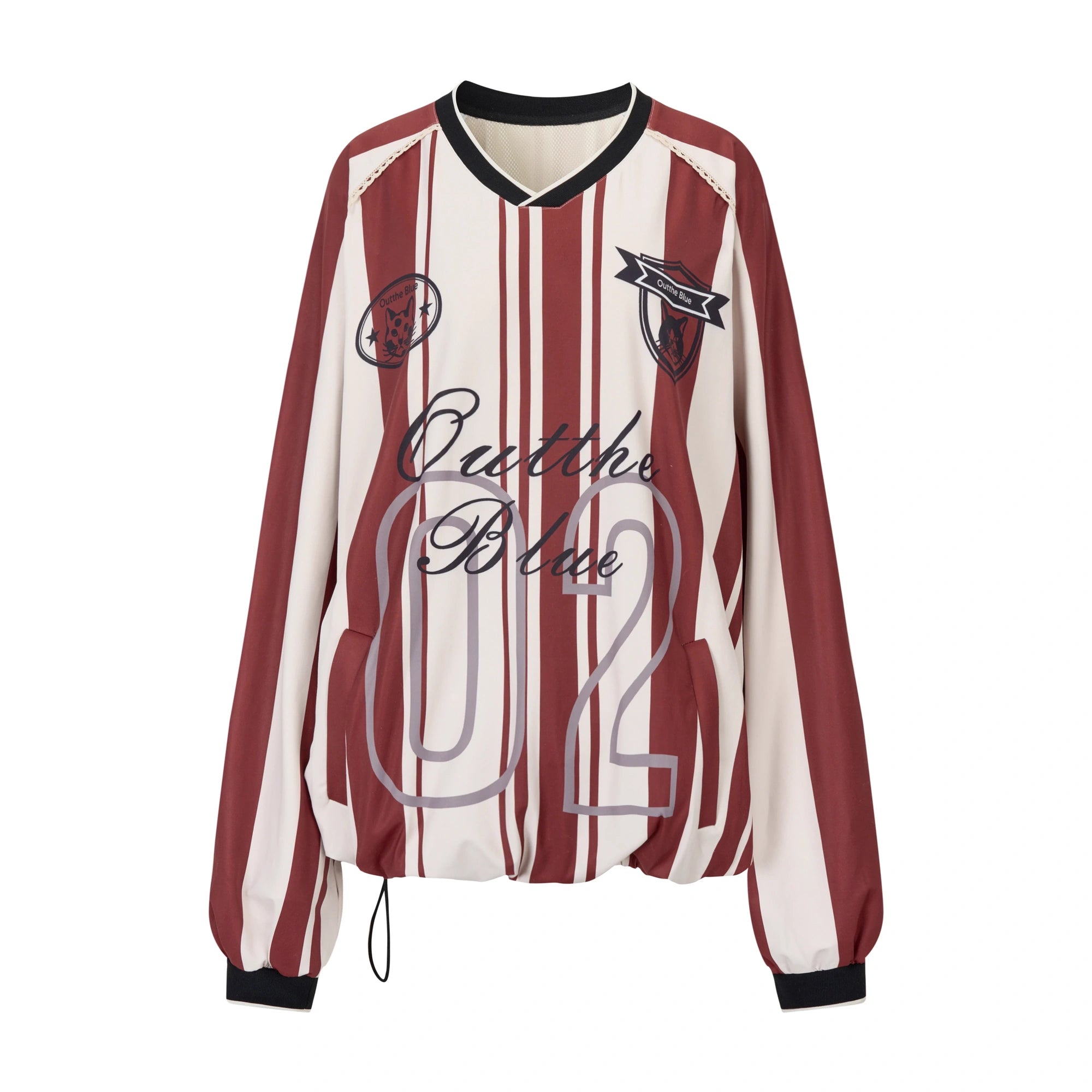 OuttheBlue_Vintage_Stripe_Cat_Emblem_Lace_Trim_Jersey_Tee_MISSTT