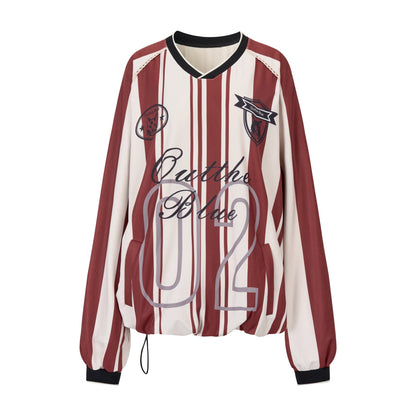 OuttheBlue_Vintage_Stripe_Cat_Emblem_Lace_Trim_Jersey_Tee_MISSTT