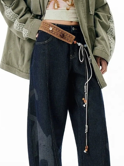 Vintage Washed Lace Utility Jacket
