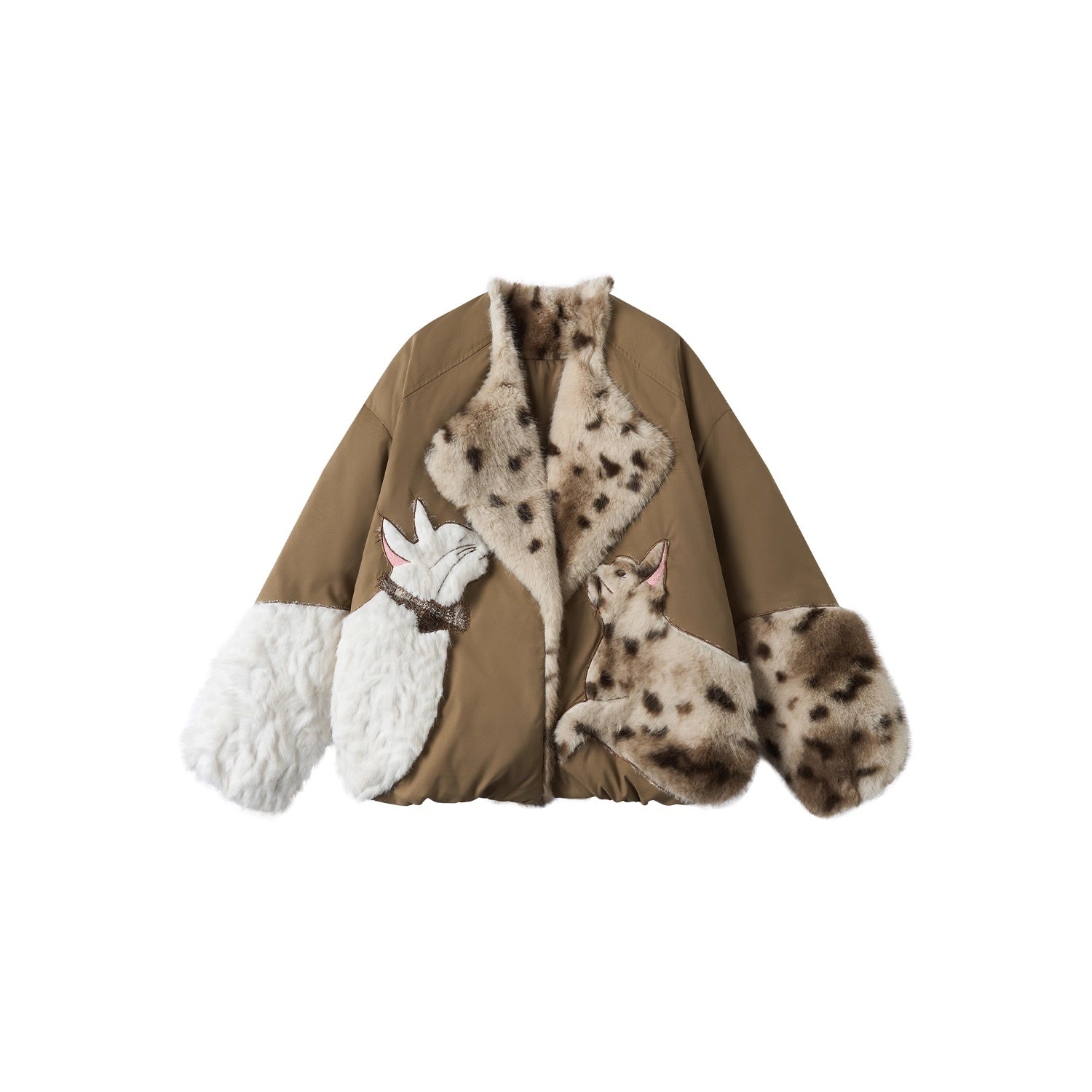 OuttheBlue_Warm_90_Percent_White_Duck_Down_Casual_Khaki_No_Hood_Women_Down_Jacket_MISSTT