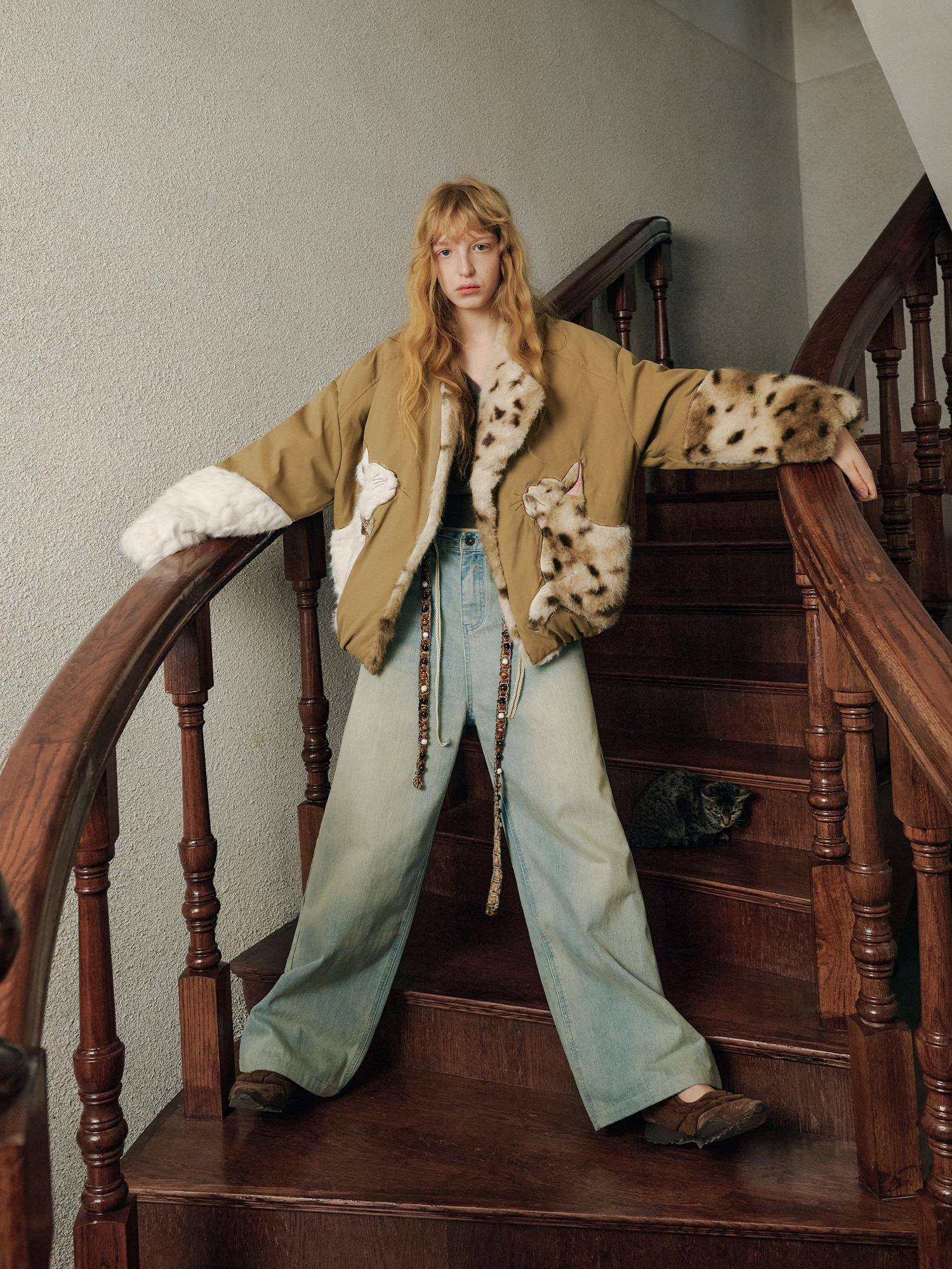 OuttheBlue Warm 90 Percent White Duck Down Casual Khaki No Hood Women Down Jacket