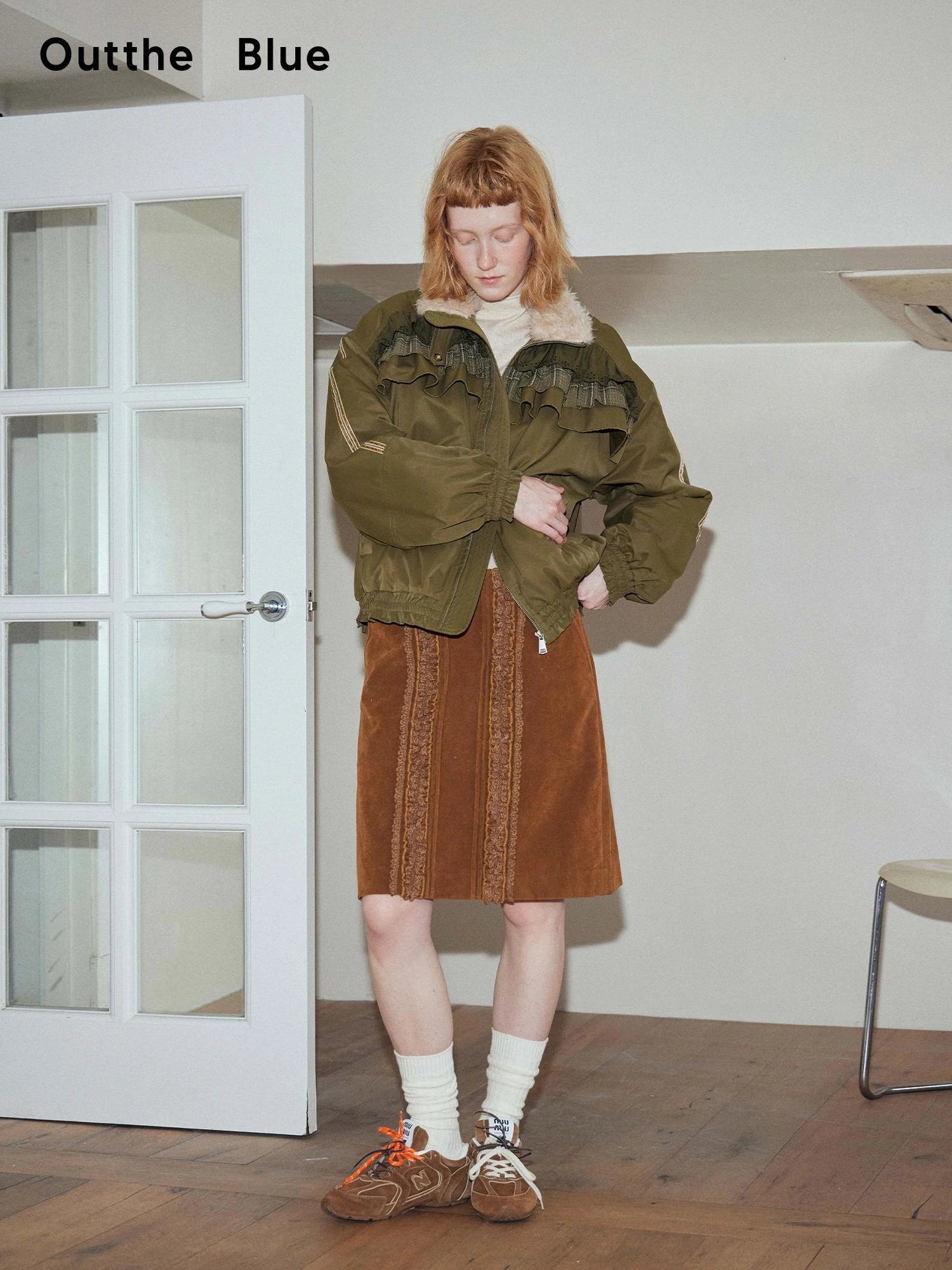 OuttheBlue Winter Fleece Stand Collar Cropped Jacket