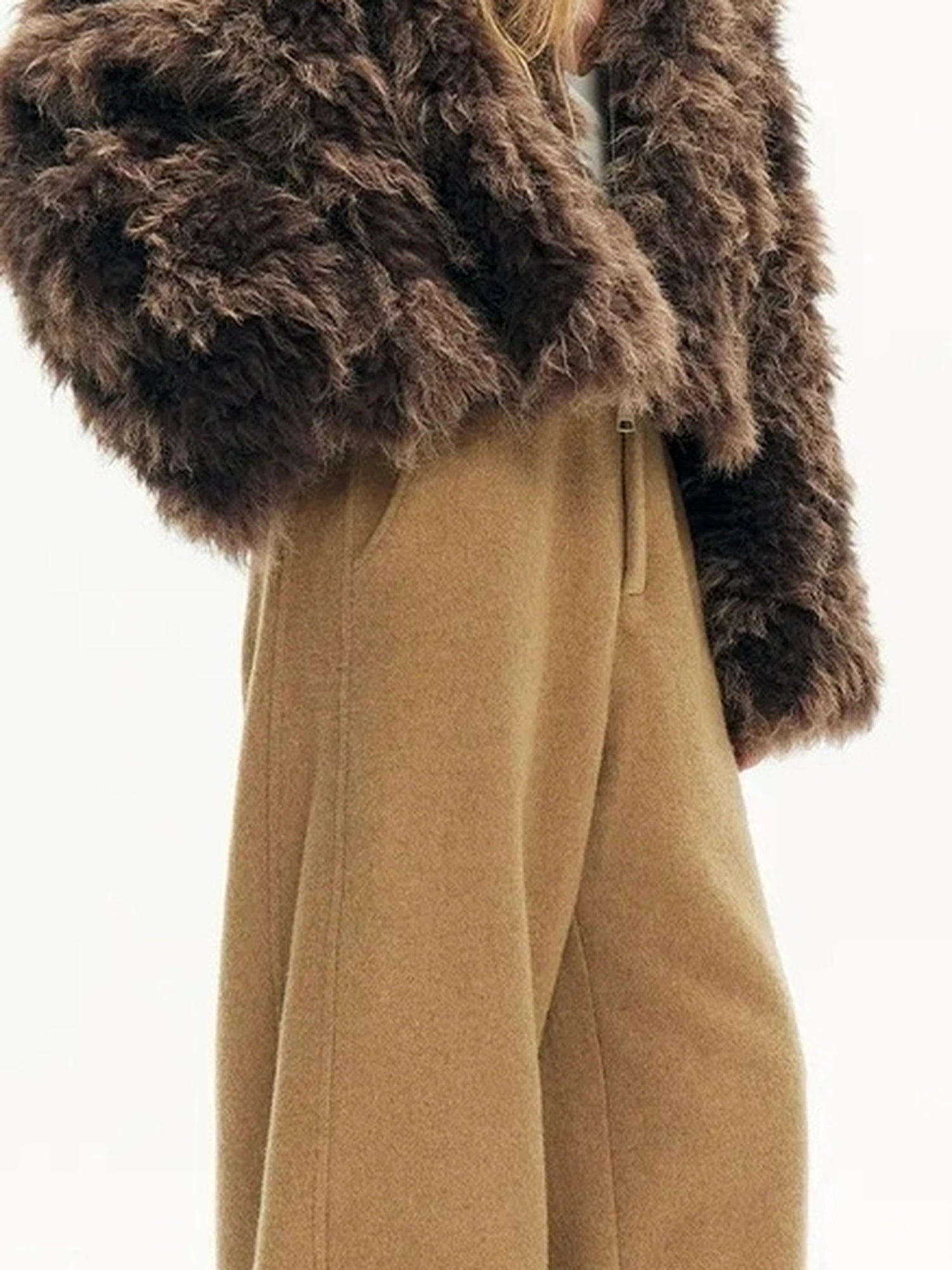 OuttheBlue Winter Tencel Wool Embroidered Cat Head Trousers