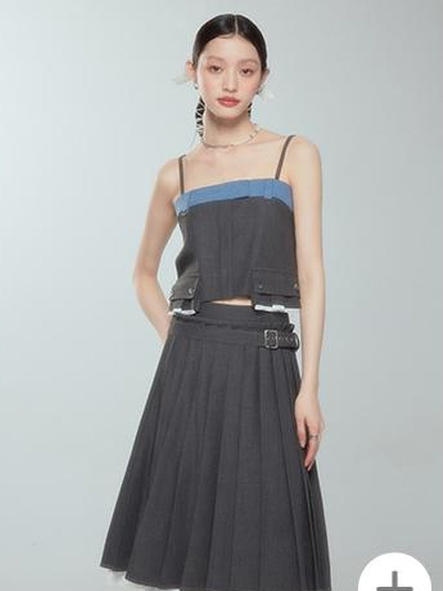DIDDI MODA Oversized H Silhouette Waistband Short Jumpsuit With Lace Hem