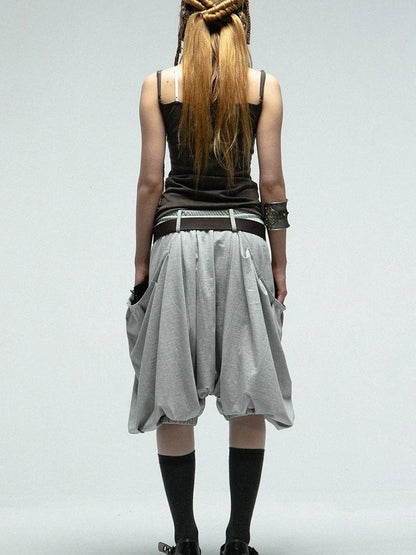 Oversized Pocket Pirate Hoodie Harem Cargo Culottes Skirt Pants