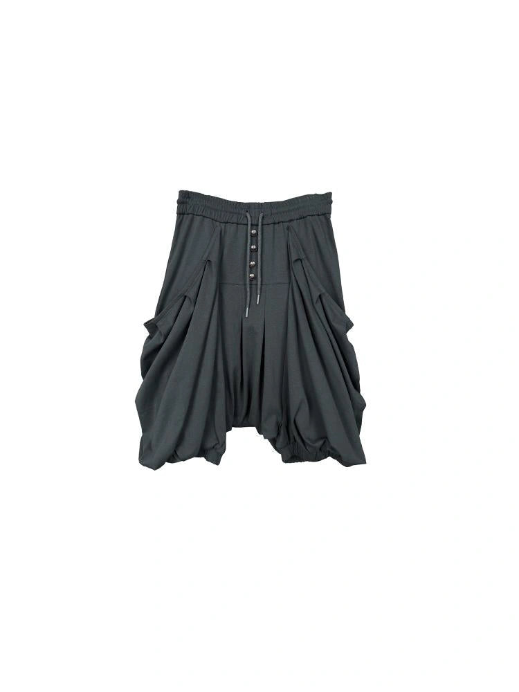 Oversized Pocket Pirate Hoodie Harem Cargo Culottes Skirt Pants