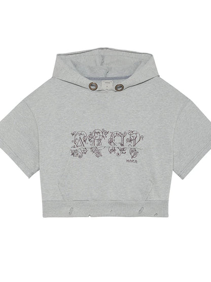 Vintage Washed Cotton Hoodie Tee