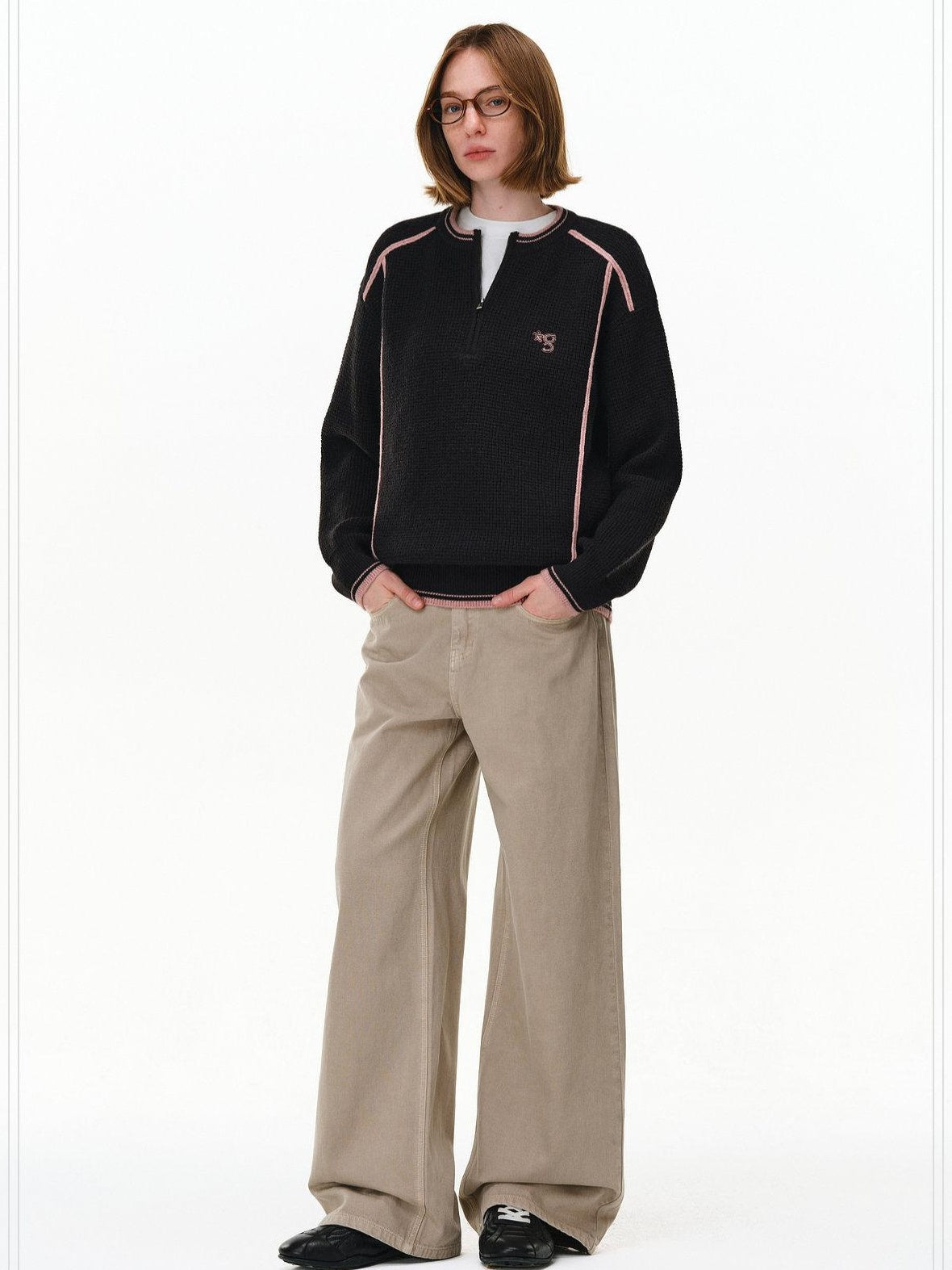 PCLP Durable Mid Rise Straight Leg Oatmeal Women Everyday Slight Stretch Jeans