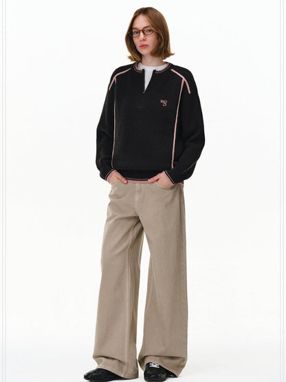 PCLP Durable Mid Rise Straight Leg Oatmeal Women Everyday Slight Stretch Jeans