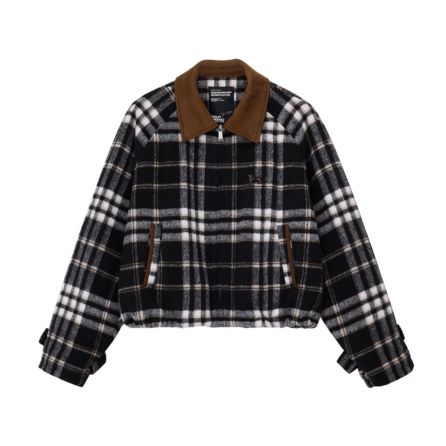 PCLP_Warm_Thick_Polyester_Youthful_Small_Lapel_Standard_Fit_Women_Black_Jacket_MISSTT