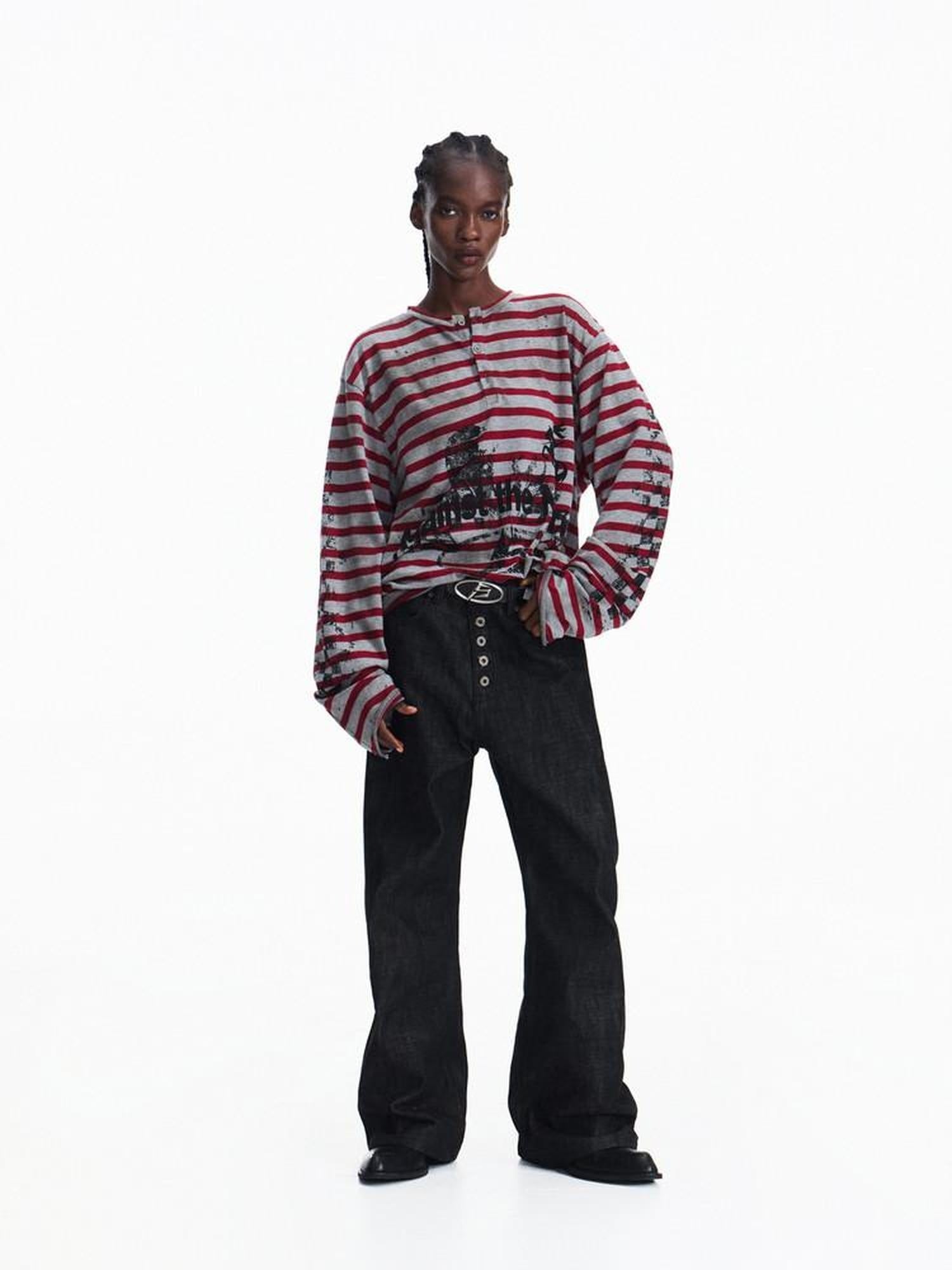 PEOPLESENSE 100% Cotton Selvedge Mid Rise Relaxed Fit Unisex Black Jeans