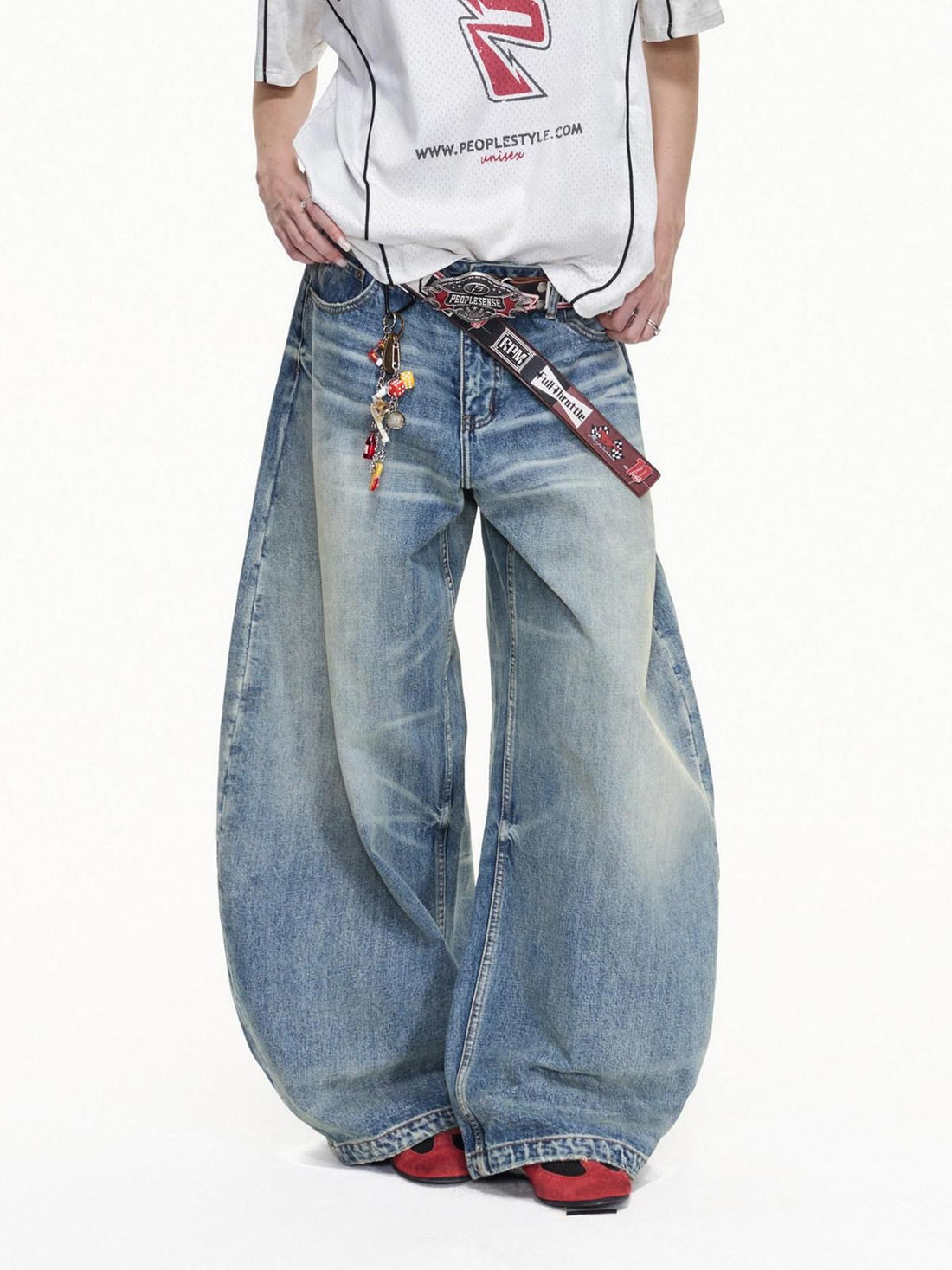 PEOPLESENSE American Vintage Washed Distressed Blade Cut Women&