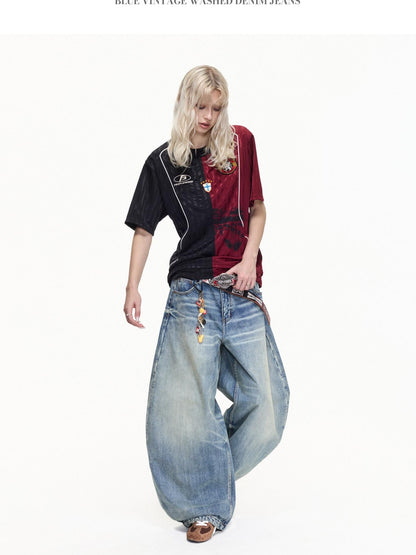 PEOPLESENSE American Vintage Washed Distressed Blade Cut Women&