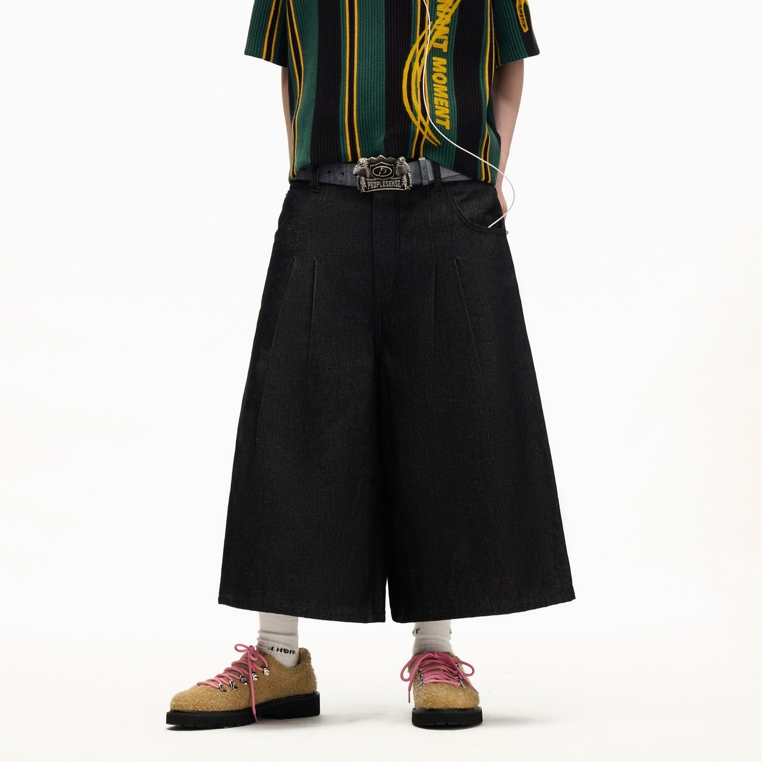PEOPLESENSE_Black_Sculpted_Pleat_Wide_Loose_Women&