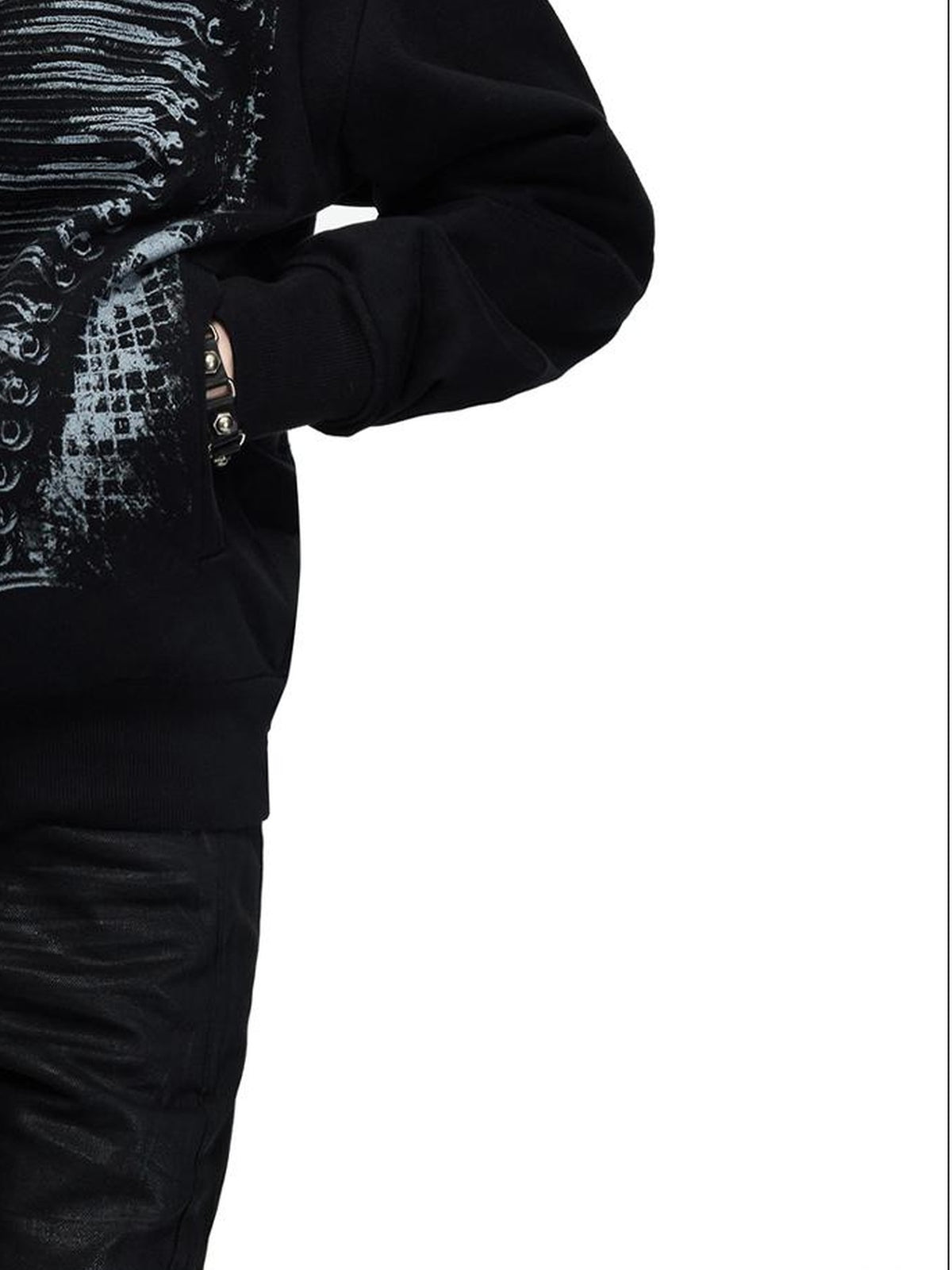 PEOPLESENSE Distressed Abstract Print Embroidered Women&