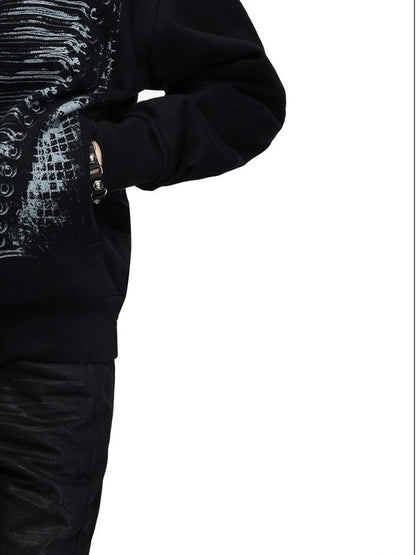 PEOPLESENSE Distressed Abstract Print Embroidered Women&
