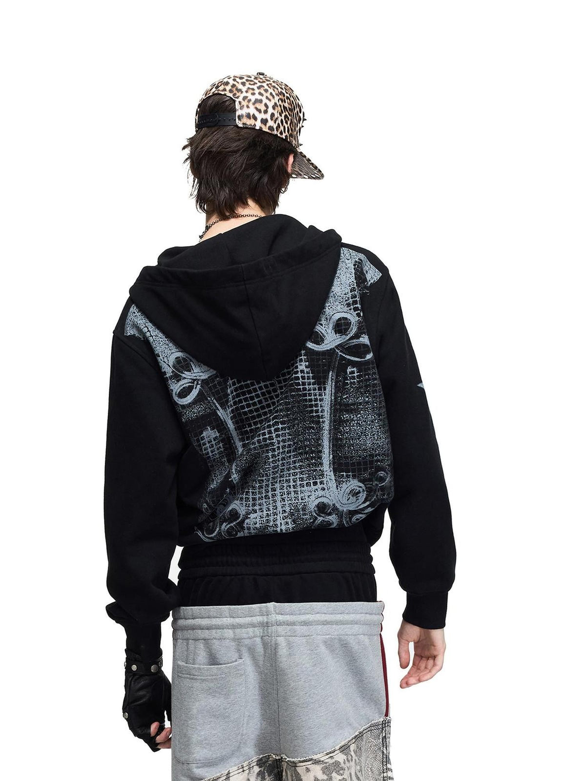 PEOPLESENSE Distressed Abstract Print Embroidered Women&