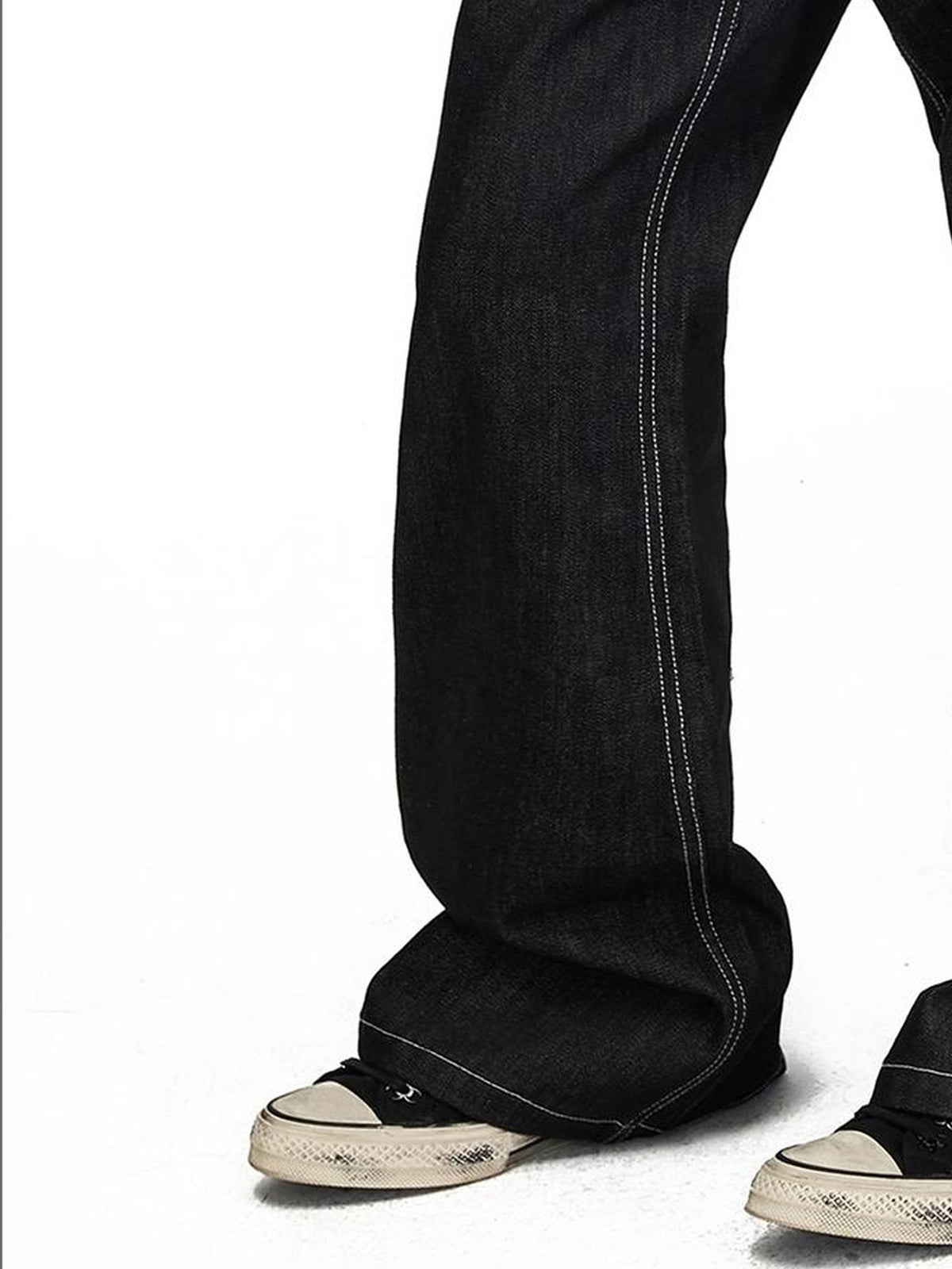 PEOPLESENSE Embroidered Chinese Knot Raw Denim Women&