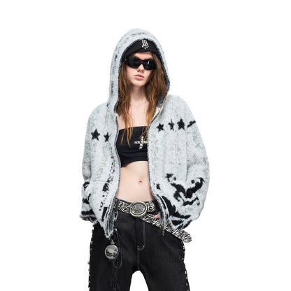 PEOPLESENSE_Gradient_Tiger_Print_Star_Jacquard_Loose_Fit_Women&