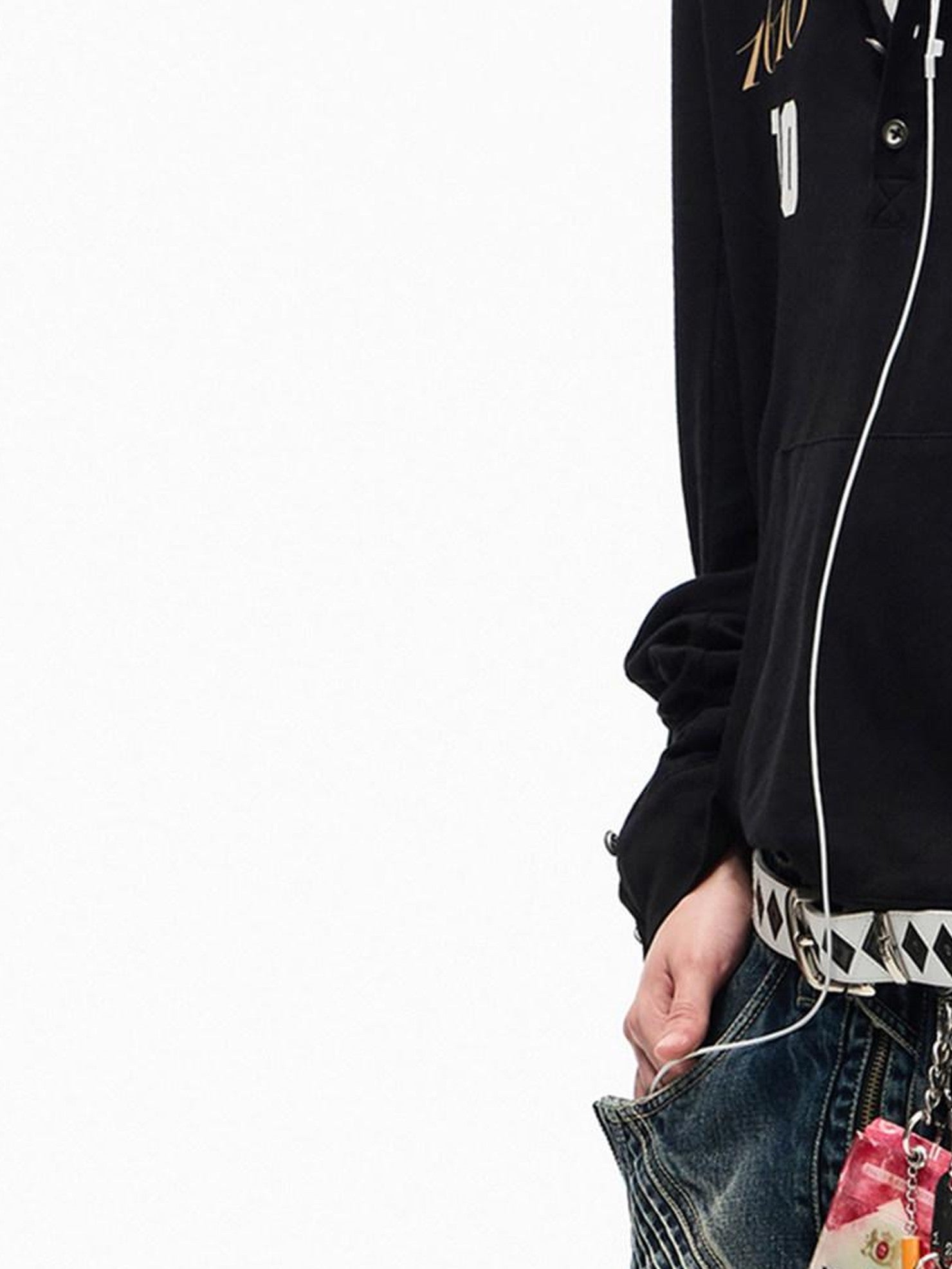 PEOPLESENSE Hooded Printed 10 Badge Women&