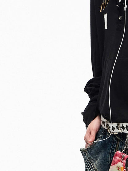 PEOPLESENSE Hooded Printed 10 Badge Women&