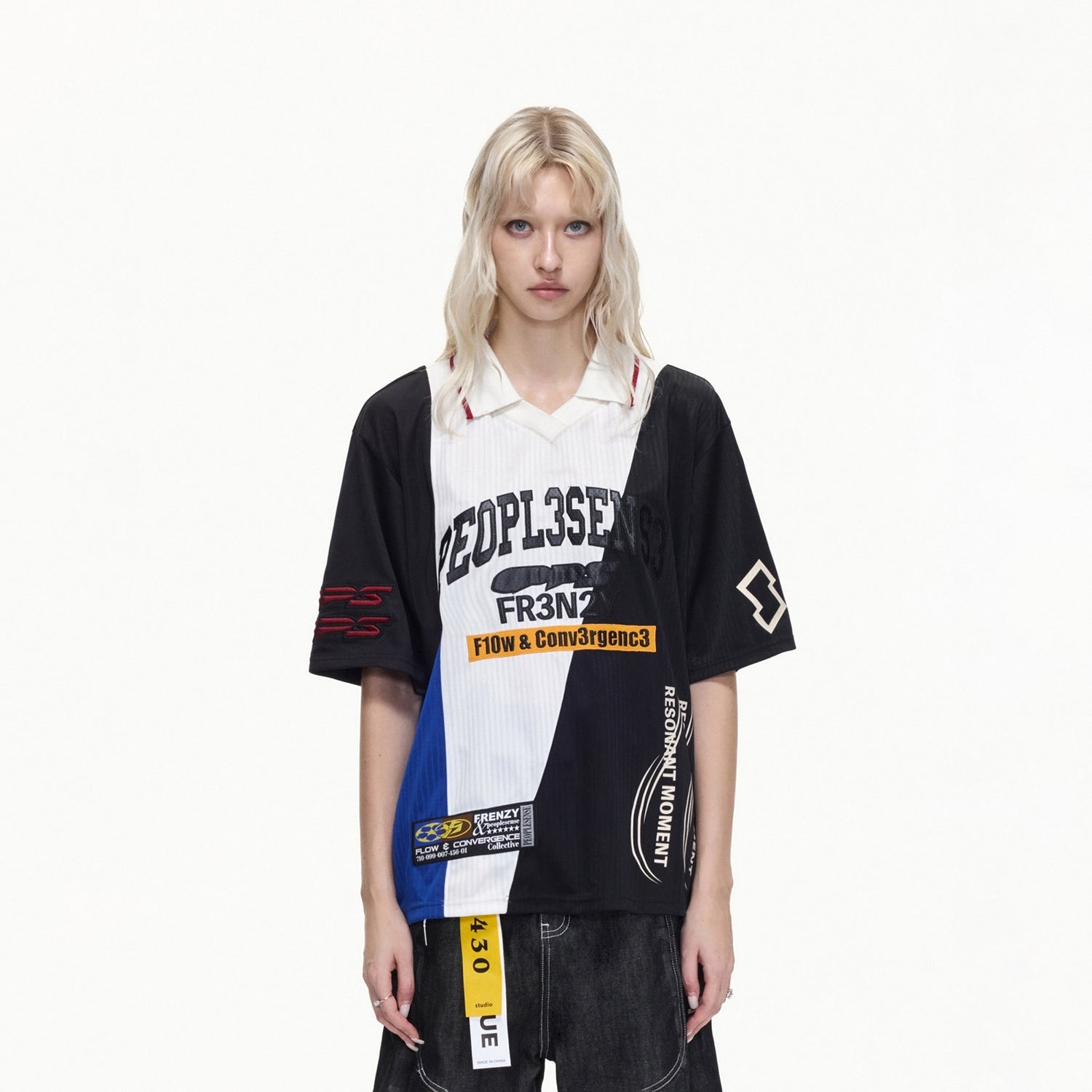 PEOPLESENSE_Jersey_Colorblock_Print_Quick_Dry_Polo_Women&