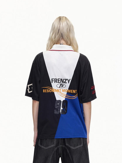 PEOPLESENSE Jersey Colorblock Print Quick Dry Polo Women&