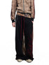 PEOPLESENSE Leopard Print Colorblock Double Waist Embroidered Women&