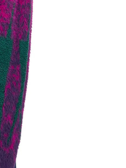 PEOPLESENSE Leopard Print Purple Gradient Loose Women&