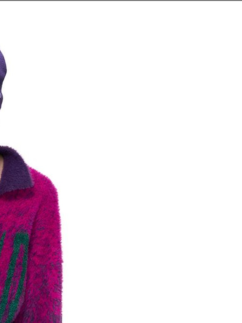 PEOPLESENSE Leopard Print Purple Gradient Loose Women&