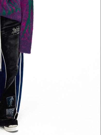 PEOPLESENSE Leopard Print Purple Gradient Loose Women&