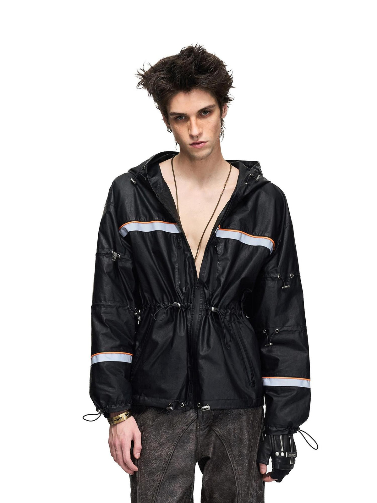 PEOPLESENSE Reflective Techwear Loose Drop Shoulder Women&