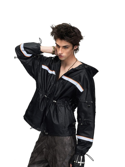 PEOPLESENSE Reflective Techwear Loose Drop Shoulder Women&