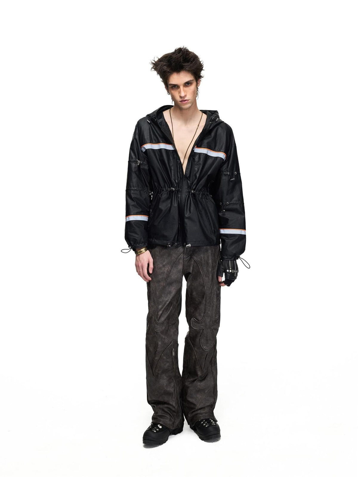 PEOPLESENSE Reflective Techwear Loose Drop Shoulder Women&