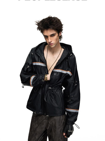 PEOPLESENSE Reflective Techwear Loose Drop Shoulder Women&
