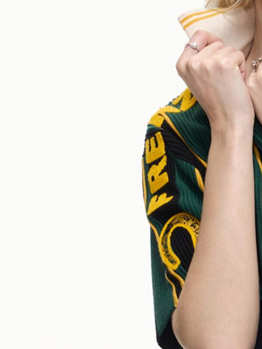 PEOPLESENSE Retro Jersey Embroidered Textured Knit Women&