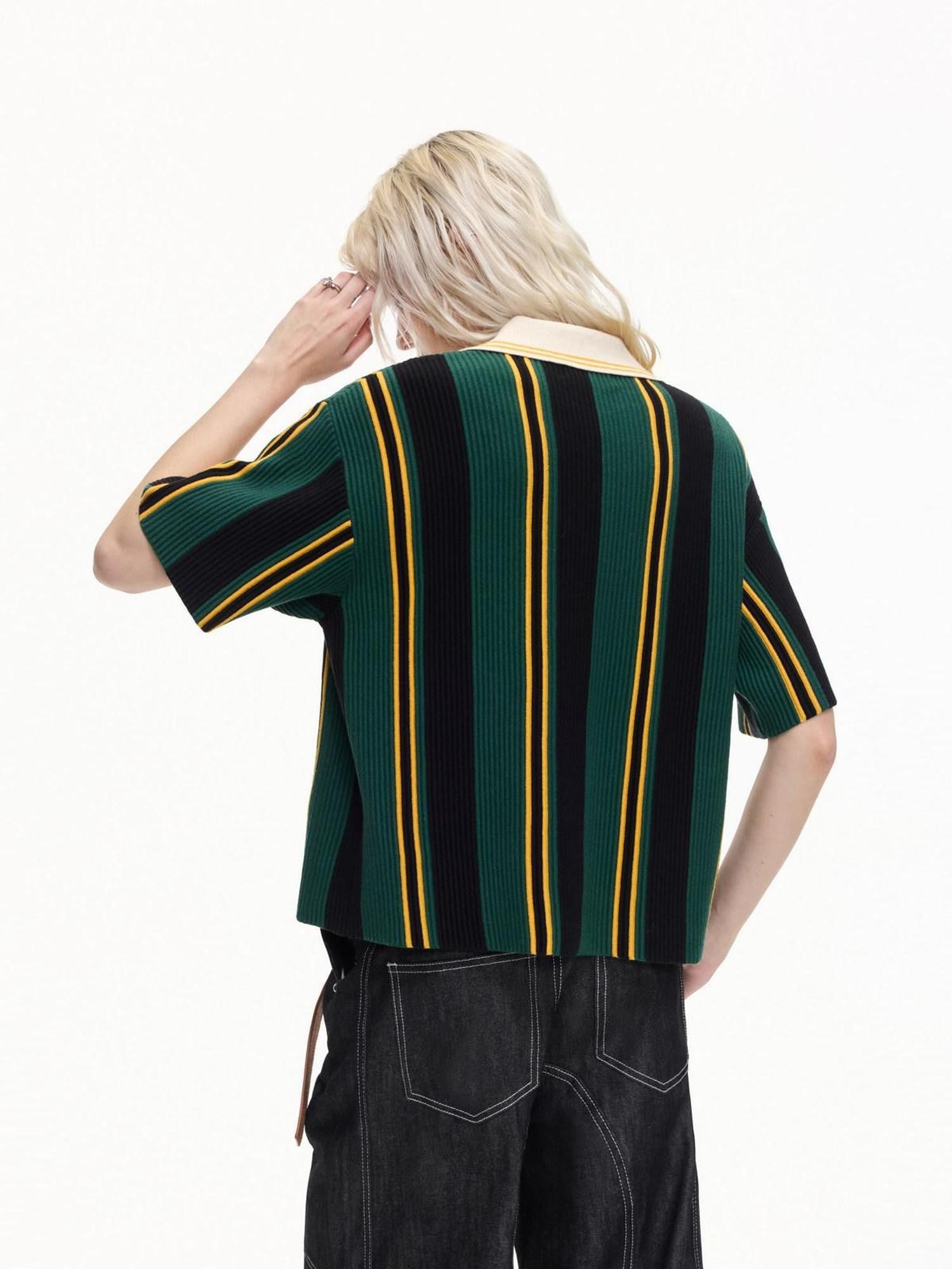 PEOPLESENSE Retro Jersey Embroidered Textured Knit Women&