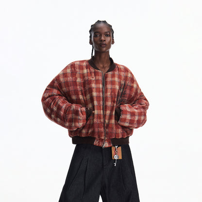 PEOPLESENSE_Reversible_Distressed_Wide_Fit_Unisex_Commuter_Plaid_Pu_Cotton_Puffer_Jacket_MISSTT