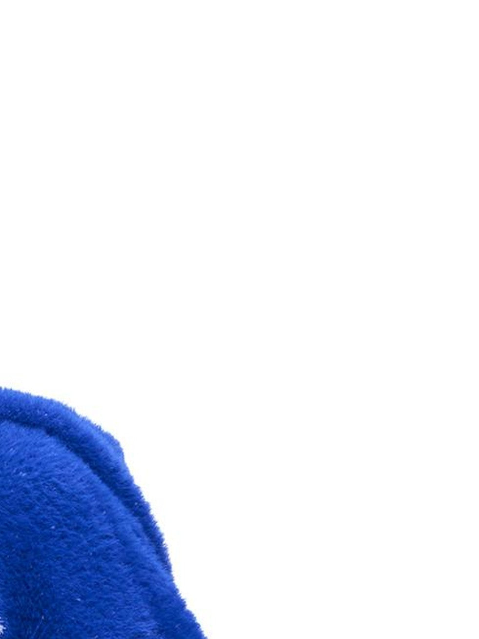 PEOPLESENSE Star Jacquard Hooded Faux Mink Royal Blue Women&