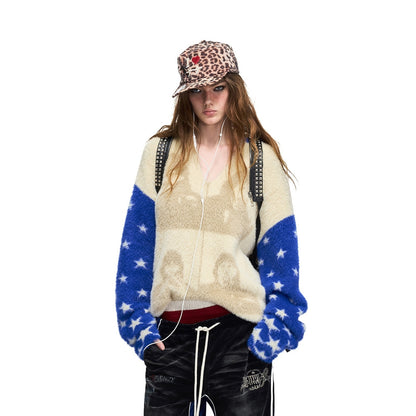 PEOPLESENSE_Star_Portrait_Blue_Yellow_Colorblock_Jacquard_Women&