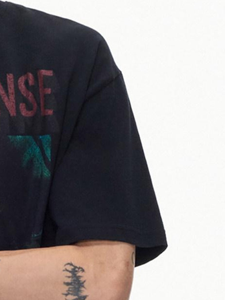 PEOPLESENSE Vintage Distressed Football Print Women&