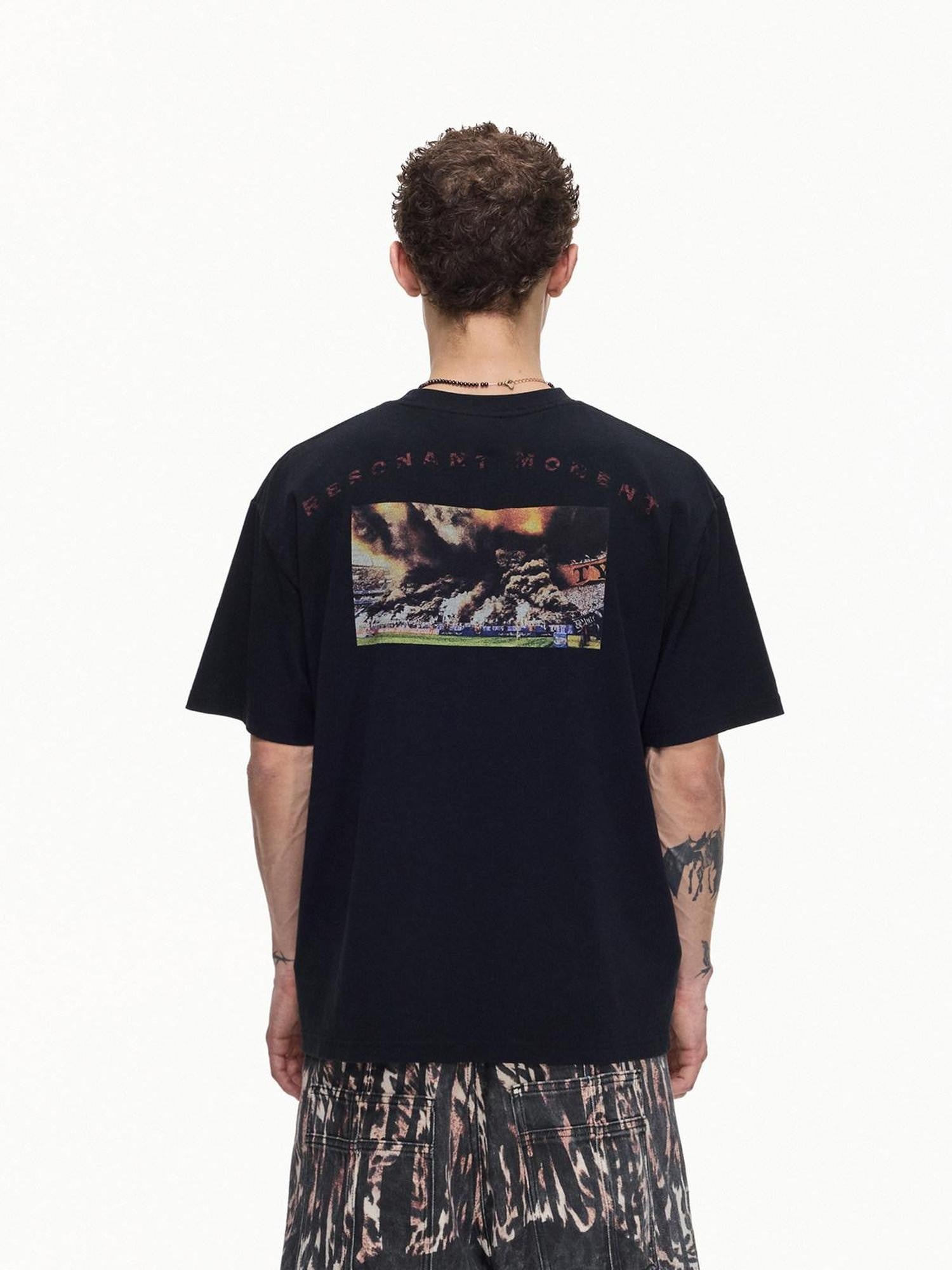 PEOPLESENSE Vintage Distressed Football Print Women&