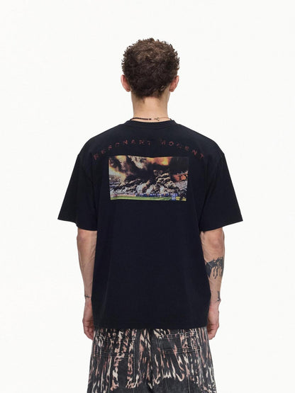 PEOPLESENSE Vintage Distressed Football Print Women&