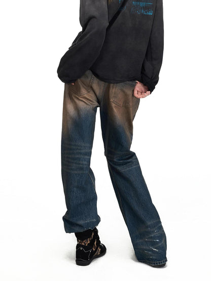 PEOPLESENSE Vintage Distressed Frayed Flared Women&