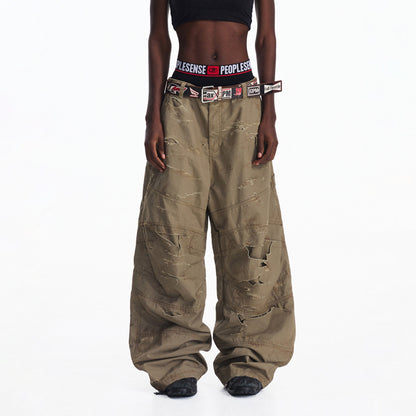 PEOPLESENSE_Vintage_Distressed_Loose_Cargo_Workwear_Mid_Rise_Khaki_Cotton_Pants_MISSTT