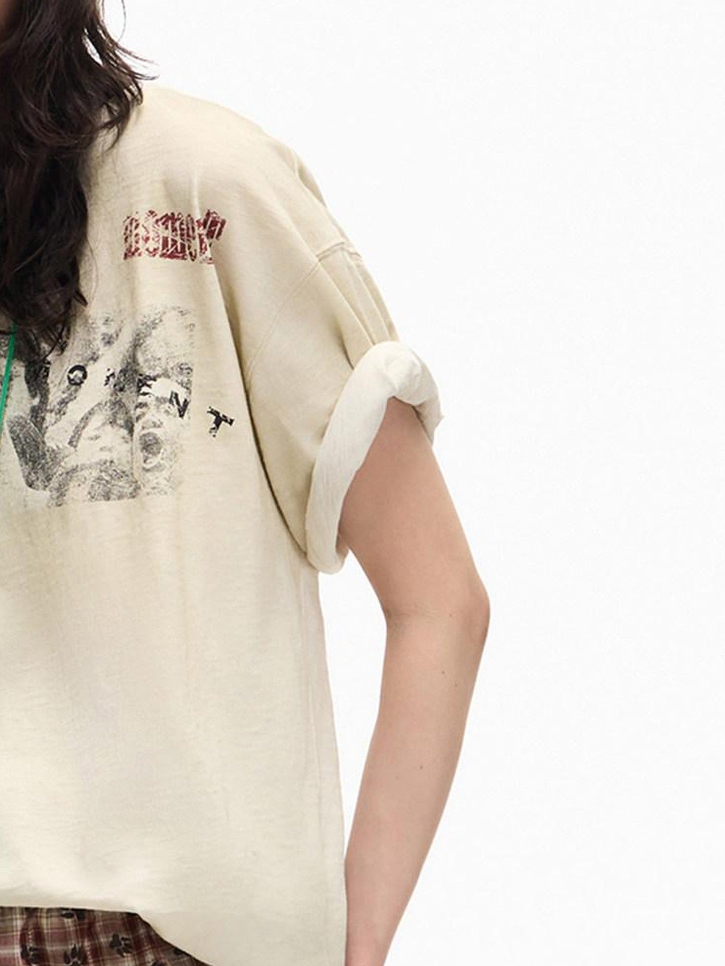 PEOPLESENSE Vintage Distressed Spray Print Women&