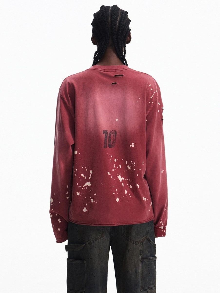 PEOPLESENSE Washed Distressed Loose Vintage Horse Print Unisex 100Percent Cotton T-Shirt