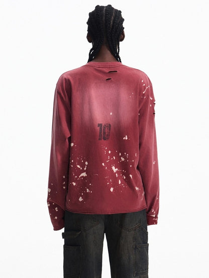 PEOPLESENSE Washed Distressed Loose Vintage Horse Print Unisex 100Percent Cotton T-Shirt