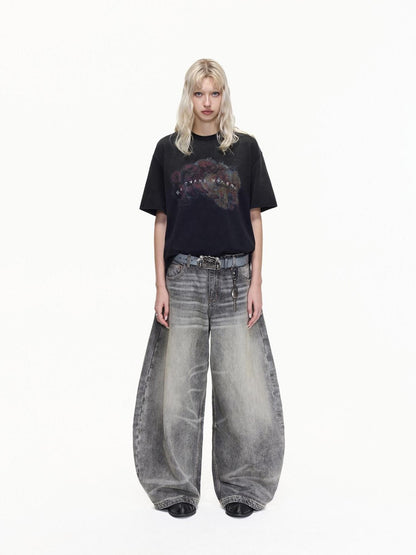 PEOPLESENSE Washed Gray Distressed Mid Rise Women&